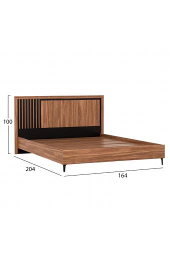 ΣΕΤ ΚΡΕΒΑΤΟΚΑΜΑΡΑΣ 4ΤΜΧ HARRY HM21115 ΜΕΛΑΜΙΝΗ ΣΕ ΦΥΣΙΚΟ ΞΥΛΟΥ & ΜΑΥΡΟ ΧΡΩΜΑ
