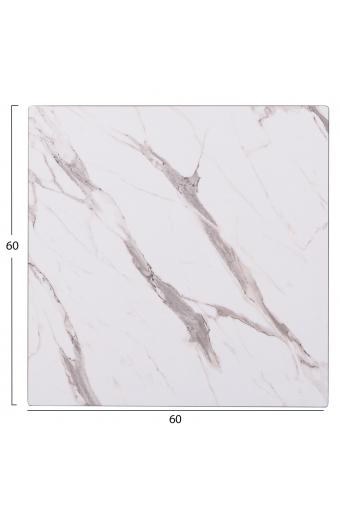 ΕΠΙΦΑΝΕΙΑ ΤΡΑΠΕΖΙΟΥ HPL GLOSSΥ HM6363.01 ΤΕΤΡΑΓΩΝΗ COMPACT ΛΕΥΚΟ ΜΑΡΜΑΡΟ 60x60x1.5εκ