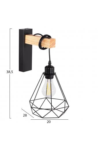 ΑΠΛΙΚΑ ΤΟΙΧΟΥ GROB HM4474 ΜΕΤΑΛΛΟ-ΞΥΛΟ 20x26x38,5Υεκ.