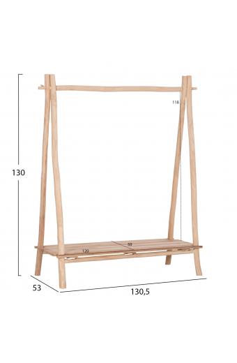 ΕΠΙΠΛΟ ΕΙΣΟΔΟΥ PERL HM9911 ΚΛΑΔΙΑ ΞΥΛΟΥ TEAK-ΦΥΣΙΚΟ 130,5x53x130Υεκ.