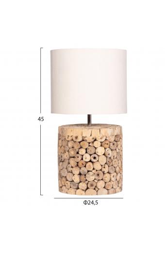 ΕΠΙΤΡΑΠΕΖΙΟ ΚΥΛΙΝΔΡΙΚΟ ΦΩΤΙΣΤΙΚΟ TWIGGY HM4427 DRIFTWOOD & ΜΠΕΖ ΚΑΠΕΛΟ Φ24.5x45Υεκ.