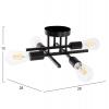 ΦΩΤΙΣΤΙΚΟ ΟΡΟΦΗΣ ΠΟΛΥΦΩΤΟ LIGHTY HM7428.11 ΜΕΤΑΛΛΟ ΣΕ ΜΑΥΡΟ 28x28x15Υεκ.