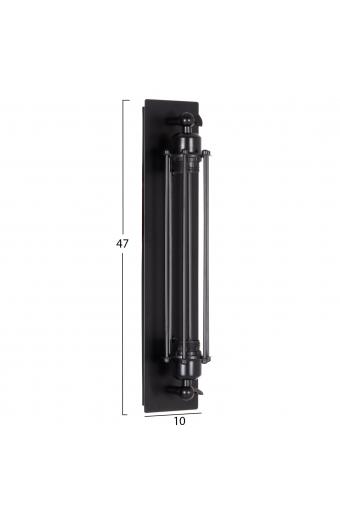 ΑΠΛΙΚΑ ΤΟΙΧΟΥ 2ΦΩΤΗ BEACON HM4463 ΜΕΤΑΛΛΟ ΣΕ ΜΑΥΡΟ 10x10x47Υεκ.