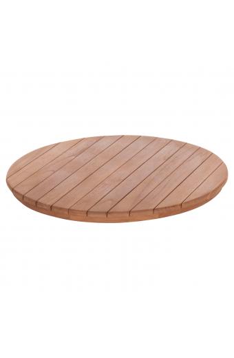 ΕΠΙΦΑΝΕΙΑ ΤΡΑΠΕΖΙΟΥ ΣΤΡΟΓΓΥΛΗ HM18132 ΞΥΛΟ TEAK--ΦΥΣΙΚΟ Φ60x4(πάχος)εκ.