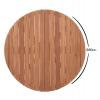 ΕΠΙΦΑΝΕΙΑ ΤΡΑΠΕΖΙΟΥ ΣΤΡΟΓΓΥΛΗ HM18134 ΞΥΛΟ TEAK--ΦΥΣΙΚΟ Φ80x4(πάχος)εκ.