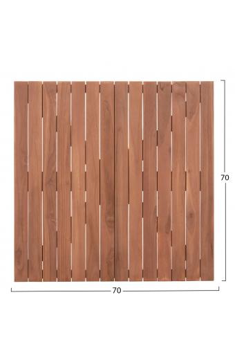 ΕΠΙΦΑΝΕΙΑ ΤΡΑΠΕΖΙΟΥ ΤΕΤΡΑΓΩΝΗ HM18136 ΞΥΛΟ TEAK--ΦΥΣΙΚΟ 70x70x4(πάχος)εκ.