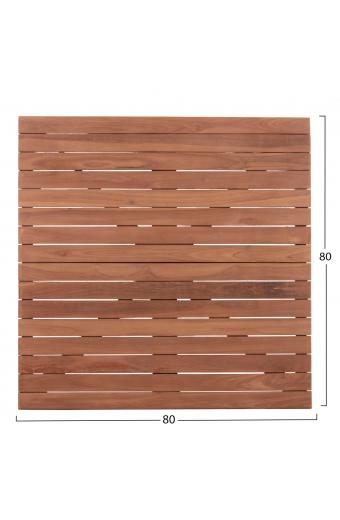 ΕΠΙΦΑΝΕΙΑ ΤΡΑΠΕΖΙΟΥ ΤΕΤΡΑΓΩΝΗ HM18137 ΞΥΛΟ TEAK--ΦΥΣΙΚΟ 80x80x4(πάχος)εκ.