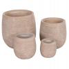 ΣΕΤ 4ΤΜΧ ΓΛΑΣΤΡΕΣ ΣΤΡΟΓΓΥΛΕΣ GARDENER HM4722 FIBERCLAY--IVORY CEMENT Φ56x54.5Υεκ