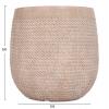 ΣΕΤ 4ΤΜΧ ΓΛΑΣΤΡΕΣ ΣΤΡΟΓΓΥΛΕΣ GARDENER HM4722 FIBERCLAY--IVORY CEMENT Φ56x54.5Υεκ