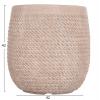 ΣΕΤ 4ΤΜΧ ΓΛΑΣΤΡΕΣ ΣΤΡΟΓΓΥΛΕΣ GARDENER HM4722 FIBERCLAY--IVORY CEMENT Φ56x54.5Υεκ