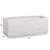 ΣΕΤ 3ΤΜΧ ΓΛΑΣΤΡΕΣ ΟΡΘΟΓΩΝΙΕΣ GARDENER HM4723 FIBERCLAY ΓΚΡΙ CEMENT 81x30.5x30.5Υεκ.
