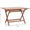 ΤΡΑΠΕΖΙ ΠΤΥΣΣΟΜΕΝΟ ΟΡΘΟΓΩΝΙΟ ERIS HM18117 ΞΥΛΟ TEAK--ΦΥΣΙΚΟ 120x70x76Υεκ.