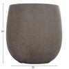 ΣΕΤ 4ΤΜΧ ΓΛΑΣΤΡΕΣ ΣΤΡΟΓΓΥΛΕΣ GARDENER HM4726 FIBERCLAY ΓΚΡΙΖΟΠΡΑΣΙΝΟ Φ55.5x53.5Υεκ