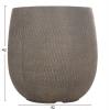 ΣΕΤ 4ΤΜΧ ΓΛΑΣΤΡΕΣ ΣΤΡΟΓΓΥΛΕΣ GARDENER HM4726 FIBERCLAY ΓΚΡΙΖΟΠΡΑΣΙΝΟ Φ55.5x53.5Υεκ