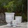 ΣΕΤ 3ΤΜΧ ΓΛΑΣΤΡΕΣ ΜΕ ΑΝΑΓΛΥΦΟ GARDENER HM4729 FIBERCLAY-ΣΕ ΥΠΟΛΕΥΚΟ Φ57.5x72.5Υεκ
