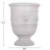 ΣΕΤ 3ΤΜΧ ΓΛΑΣΤΡΕΣ ΜΕ ΑΝΑΓΛΥΦΟ GARDENER HM4729 FIBERCLAY-ΣΕ ΥΠΟΛΕΥΚΟ Φ57.5x72.5Υεκ