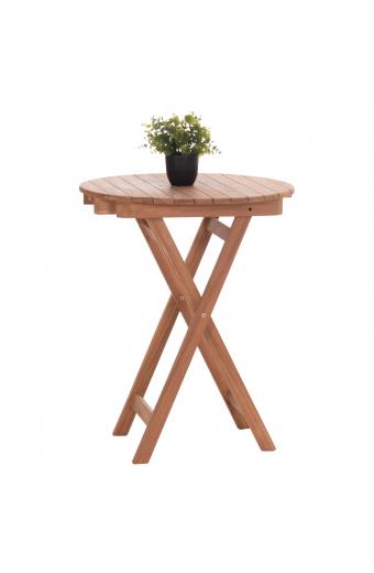 ΤΡΑΠΕΖΙ ΣΚΗΝΟΘΕΤΗ ΣΤΡΟΓΓΥΛΟ HEIDEL HM18120 ΞΥΛΟ TEAK--ΦΥΣΙΚΟ Φ60x75Υεκ.