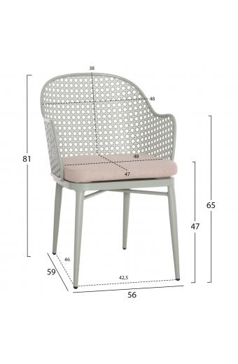 ΣΕΤ LOUNGE 3TMX ΕΞ.ΧΩΡΟΥ OREGO HM21107.06 ΑΛΟΥΜΙΝΙΟ & ΜΕΤΑΛΛΟ ΣΕ ΦΥΣΤΙΚΙ