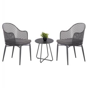 ΣΕΤ LOUNGE 3TMX ΕΞ.ΧΩΡΟΥ OREGO HM21107.01 ΑΛΟΥΜΙΝΙΟ & ΜΕΤΑΛΛΟ ΣΕ ΣΚΟΥΡΟ ΓΚΡΙ