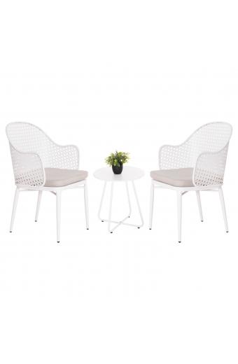ΣΕΤ LOUNGE 3TMX ΕΞ.ΧΩΡΟΥ OREGO HM21107.02 ΑΛΟΥΜΙΝΙΟ & ΜΕΤΑΛΛΟ ΣΕ ΛΕΥΚΟ