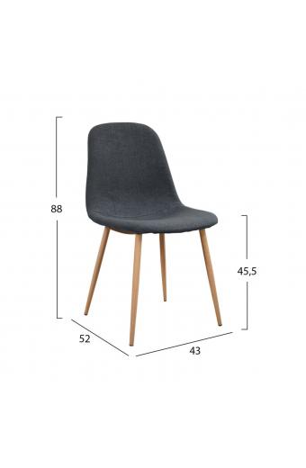 ΣΕΤ ΤΡΑΠΕΖΑΡΙΑΣ 5ΤΜΧ KELVIN HM21117 ΤΡΑΠΕΖΙ ΜΕ ΚΑΡΕΚΛΕΣ ΜΕΤΑΛΛΙΚΕΣ ΜΕ ΥΦΑΣΜΑ