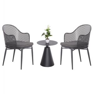 ΣΕΤ LOUNGE 3TMX ΕΞ.ΧΩΡΟΥ OREGO HM21106.01 ΑΛΟΥΜΙΝΙΟ ΣΕ ΣΚΟΥΡΟ ΓΚΡΙ