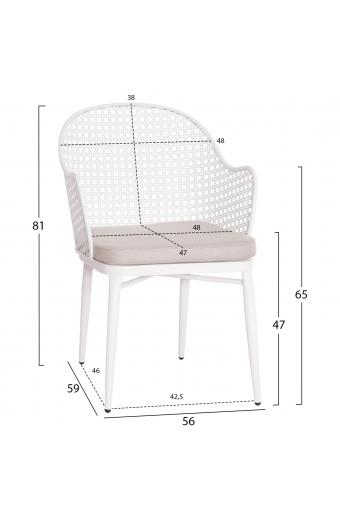 ΣΕΤ LOUNGE 3TMX ΕΞ.ΧΩΡΟΥ OREGO HM21106.02 ΑΛΟΥΜΙΝΙΟ ΣΕ ΛΕΥΚΟ
