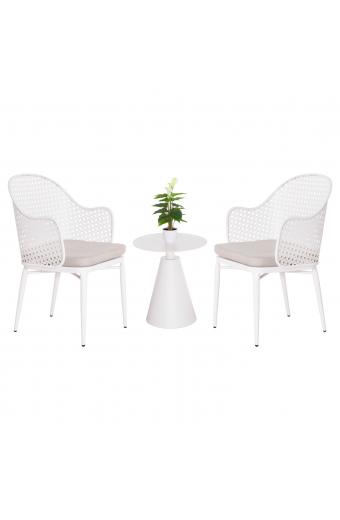 ΣΕΤ LOUNGE 3TMX ΕΞ.ΧΩΡΟΥ OREGO HM21106.02 ΑΛΟΥΜΙΝΙΟ ΣΕ ΛΕΥΚΟ