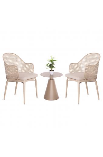 ΣΕΤ LOUNGE 3TMX ΕΞ.ΧΩΡΟΥ OREGO HM21106.03 ΑΛΟΥΜΙΝΙΟ ΣΕ ΚΑΠΟΥΤΣΙΝΟ
