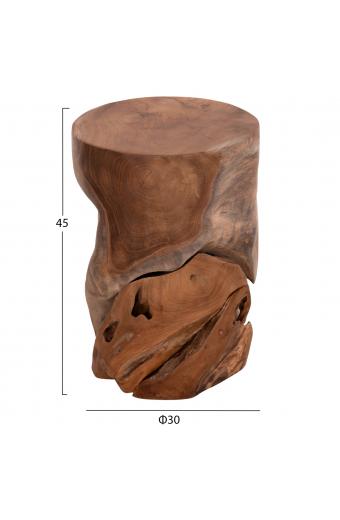 ΒΟΗΘΗΤΙΚΟ ΣΚΑΜΠΟ/ΤΡΑΠΕΖΑΚΙ STOMP HM9350.11 ΞΥΛΟ TEAK-ΦΥΣΙΚΟ Φ30x45Υεκ.