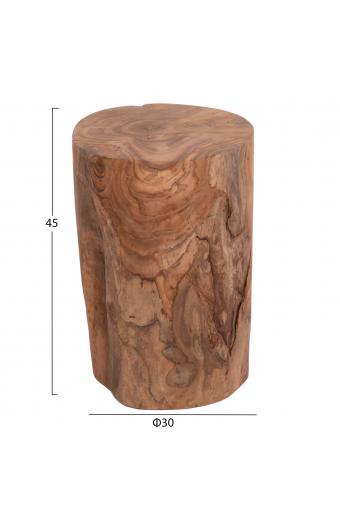 ΒΟΗΘΗΤΙΚΟ ΤΡΑΠΕΖΑΚΙ/ΣΚΑΜΠΟ TRONCO HM9374.21 ΞΥΛΟ TEAK--ΦΥΣΙΚΟ Φ30x45Υεκ.