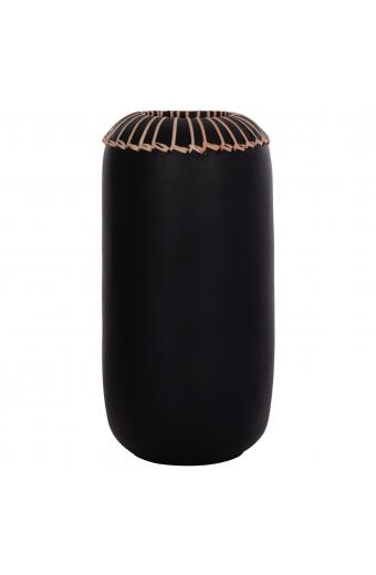 ΕΠΙΤΡΑΠΕΖΙΟ ΔΙΑΚΟΣΜΗΤΙΚΟ ΒΑΖΟ LENNOX HM4675.01S TΕΡΑΚΟΤΑ ΣΕ ΜΑΥΡΟ--Φ18x33Υεκ.