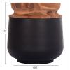 ΔΙΑΚΟΣΜΗΤΙΚΟ ΒΑΖΟ ΔΑΠΕΔΟΥ LINTER HM4662.01L FIBER CEMENT ΜΑΥΡΟ--ΞΥΛΟ ΤΕΑΚ Φ41x47Υεκ.