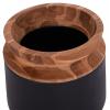 ΔΙΑΚΟΣΜΗΤΙΚΟ ΒΑΖΟ ΔΑΠΕΔΟΥ LINTER HM4662.01L FIBER CEMENT ΜΑΥΡΟ--ΞΥΛΟ ΤΕΑΚ Φ41x47Υεκ.