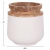 ΔΙΑΚΟΣΜΗΤΙΚΟ ΒΑΖΟ ΔΑΠΕΔΟΥ LINTER HM4662.02L FIBER CEMENT ΛΕΥΚΟ--ΞΥΛΟ ΤΕΑΚ Φ41x47Υεκ.