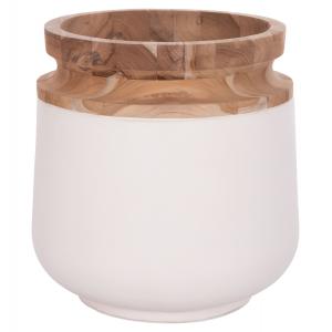 ΔΙΑΚΟΣΜΗΤΙΚΟ ΒΑΖΟ ΔΑΠΕΔΟΥ LINTER HM4662.02L FIBER CEMENT ΛΕΥΚΟ--ΞΥΛΟ ΤΕΑΚ Φ41x47Υεκ.