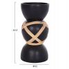 ΔΙΑΚΟΣΜΗΤΙΚΟ ΒΑΖΟ ΔΑΠΕΔΟΥ MAYNARD HM4672.01L FIBER CEMENT ΜΑΥΡΟ-RATTAN Φ32x62.5Υεκ
