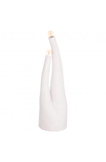 ΔΙΑΚΟΣΜΗΤΙΚΟ ΦΩΤΙΣΤΙΚΟ ΔΑΠΕΔΟΥ TUSKEN HM4702.02 FIBER CEMENT-ΛΕΥΚΟ 50x43x145Υεκ