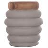 ΤΡΑΠΕΖΙ ΒΟΗΘΗΤΙΚΟ PUFFAT HM18172.03 FIBER CEMENT ΓΚΡΙ- ΞΥΛΟ TEAK TOP Φ45x46Υεκ.