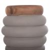 ΤΡΑΠΕΖΙ ΒΟΗΘΗΤΙΚΟ PUFFAT HM18172.03 FIBER CEMENT ΓΚΡΙ- ΞΥΛΟ TEAK TOP Φ45x46Υεκ.