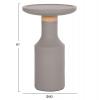 ΒΟΗΘΗΤΙΚΟ ΤΡΑΠΕΖΙ TRED(T) HM18169.03 FIBER CEMENT ΓΚΡΙ-ΦΥΣΙΚΟ RATTAN--Φ40x61Υεκ.