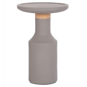 ΒΟΗΘΗΤΙΚΟ ΤΡΑΠΕΖΙ TRED(T) HM18169.03 FIBER CEMENT ΓΚΡΙ-ΦΥΣΙΚΟ RATTAN--Φ40x61Υεκ.