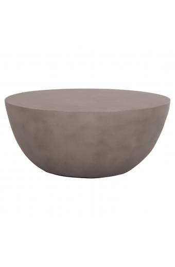 ΤΡΑΠΕΖΙ ΣΑΛΟΝΙΟΥ ΣΤΡΟΓΓΥΛΟ ALLAN HM18162.03 FIBER CEMENT ΣΕ ΓΚΡΙ--Φ92x49Υεκ.