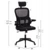 ΚΑΡΕΚΛΑ ΓΡΑΦΕΙΟΥ BASTON HM18236.01 ΜΑΥΡΟ MESH & PP ΣΚΕΛΕΤΟΣ 64x60x117-127Υεκ.