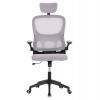 ΚΑΡΕΚΛΑ ΓΡΑΦΕΙΟΥ BASTON HM18236.02 ΓΚΡΙ MESH & ΜΑΥΡΟ PP ΣΚΕΛΕΤΟΣ 64x60x127Υεκ.