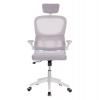ΚΑΡΕΚΛΑ ΓΡΑΦΕΙΟΥ BASTON HM18236.03 ΓΚΡΙ MESH & ΛΕΥΚΟΣ PP ΣΚΕΛΕΤΟΣ 64x60x127Υεκ.