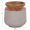 ΔΙΑΚΟΣΜΗΤΙΚΟ ΒΑΖΟ ΔΑΠΕΔΟΥ LINTER HM4662.03L FIBER CEMENT ΓΚΡΙ--ΞΥΛΟ ΤΕΑΚ Φ41x47Υ