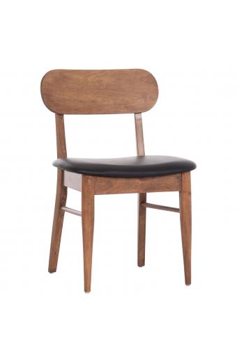 KΑΡΕΚΛΑ ΤΡΑΠΕΖΑΡΙΑΣ SEKOR HM9945.03 ΚΑΡΥΔΙ RUBBERWOOD-ΜΑΥΡΟ PU 51x48x79Υεκ