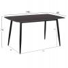 ΤΡΑΠΕΖΙ RAVEN HM18149.02 ΚΕΡΑΜΙΚΟ TOP ΑΝΘΡΑΚΙ ΜΑΡΜΑΡΟ-ΜΑΥΡΟ ΜΕΤΑΛΛΟ 140x80x74Υεκ.