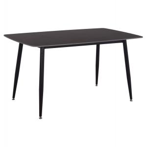 ΤΡΑΠΕΖΙ RAVEN HM18149.02 ΚΕΡΑΜΙΚΟ TOP ΑΝΘΡΑΚΙ ΜΑΡΜΑΡΟ-ΜΑΥΡΟ ΜΕΤΑΛΛΟ 140x80x74Υεκ.